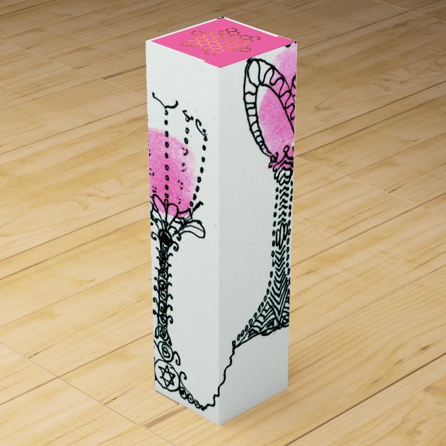 Abstract Wine Glasses Wine Gift Box for Passover (Front)