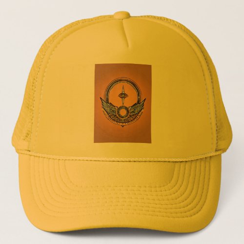 Abstract Wing Logo Round Stamp Hat _ Air Force In