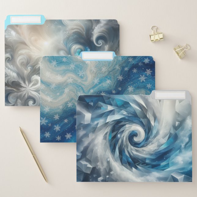 Abstract Winter File Folder (Set)