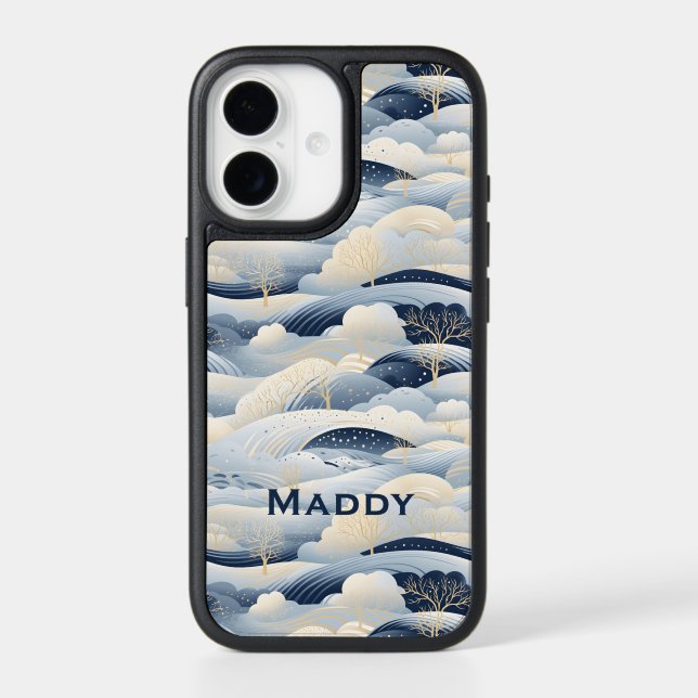 Abstract Winter Scene Mountains of Snow iPhone 17  (Back)