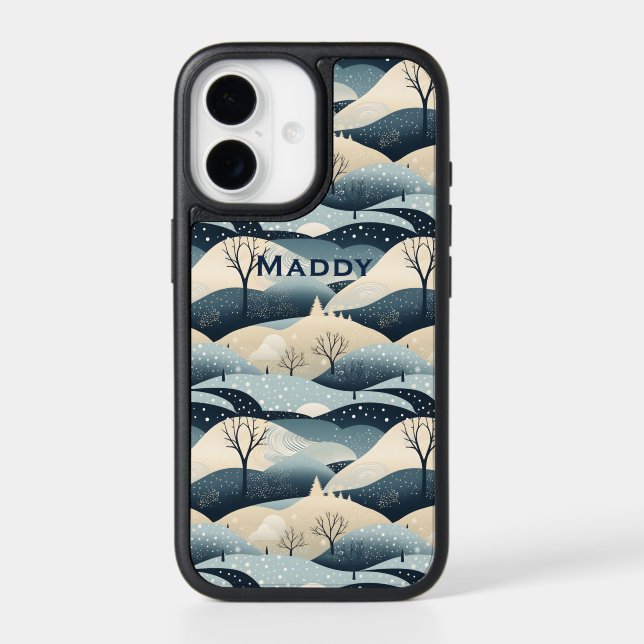 Abstract Winter Scene Mountains of Snow iPhone 17  Case (Back)