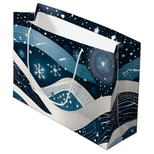 Abstract Winter Wonderland  Large Gift Bag