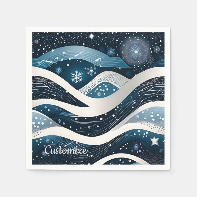 Abstract Winter Wonderland  Napkins (Front)