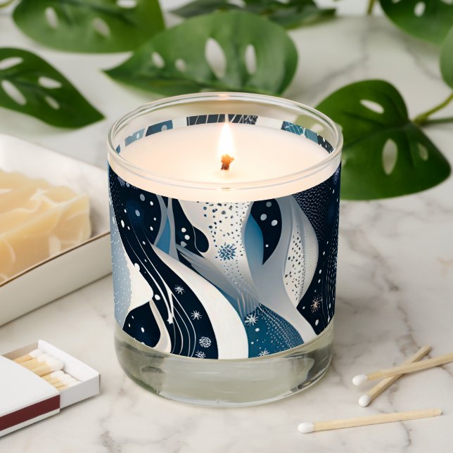 Abstract Winter Wonderland  Scented Candle (Lit)