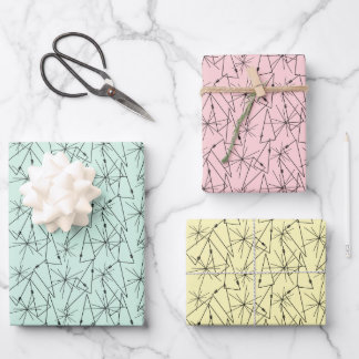 Abstract Wire-Tree Mid-Century Art Any Occasion Wrapping Paper Sheets