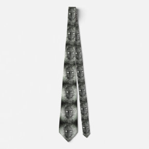 Abstract Wires Mask Neck Tie