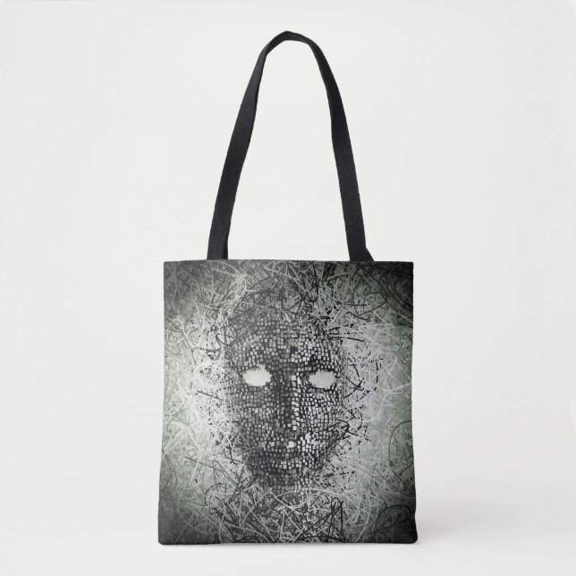 Abstract Wires Mask Tote Bag (Front)