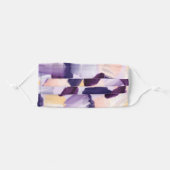 Abstract Wispy Watercolor Brush Strokes Purple Adult Cloth Face Mask (Front, Folded)