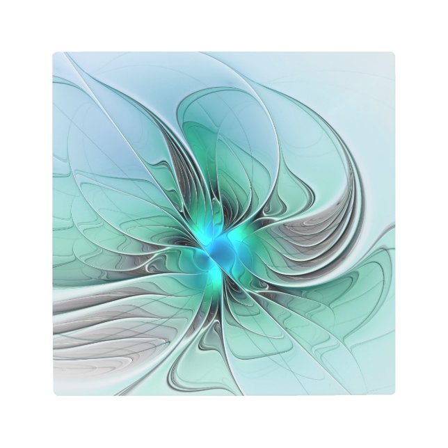 Abstract With Blue, Modern Fractal Art (Front)