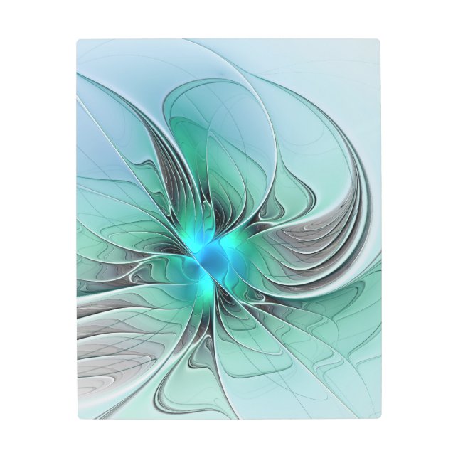 Abstract With Blue, Modern Fractal Art (Front)