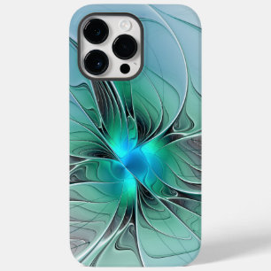 Abstract With Blue, Modern Fractal Art Case-Mate iPhone 14 Pro Max Case