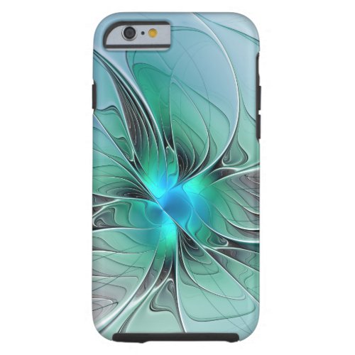 Abstract With Blue Modern Fractal Art Tough iPhone 6 Case