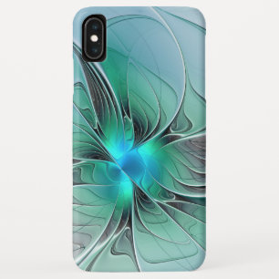Abstract With Blue, Modern Fractal Art iPhone XS Max Case