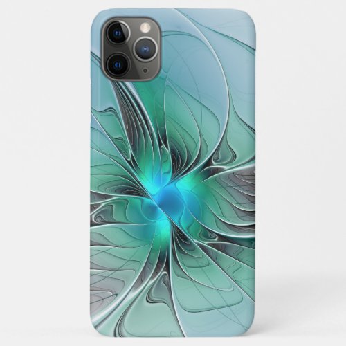 Abstract With Blue Modern Fractal Art iPhone 11 Pro Max Case