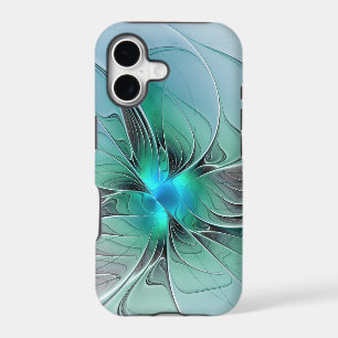 Abstract With Blue, Modern Fractal Art iPhone 17 Case