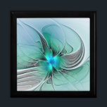 Abstract With Blue, Modern Fractal Art Gift Box<br><div class="desc">Unusual abstract art for you.
Design for your gift box and more.</div>