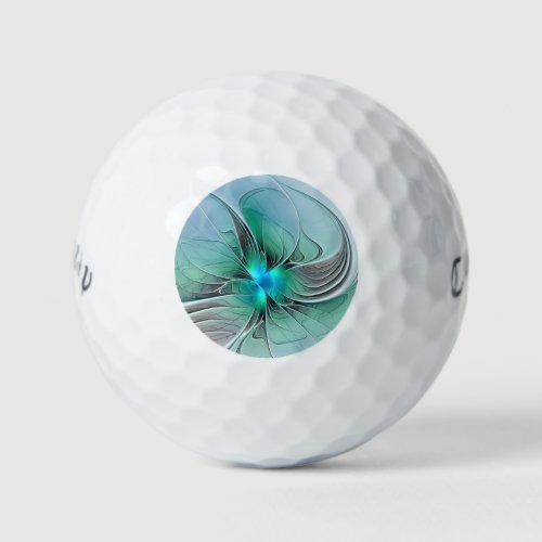 Abstract With Blue Modern Fractal Art Golf Balls