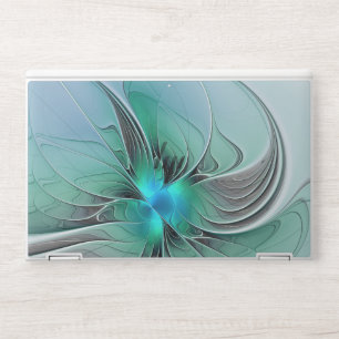 Abstract With Blue, Modern Fractal Art HP Laptop Skin