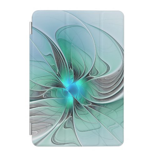 Abstract With Blue Modern Fractal Art iPad Mini Cover