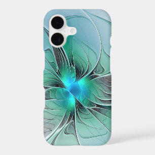 Abstract With Blue, Modern Fractal Art iPhone 17 Case