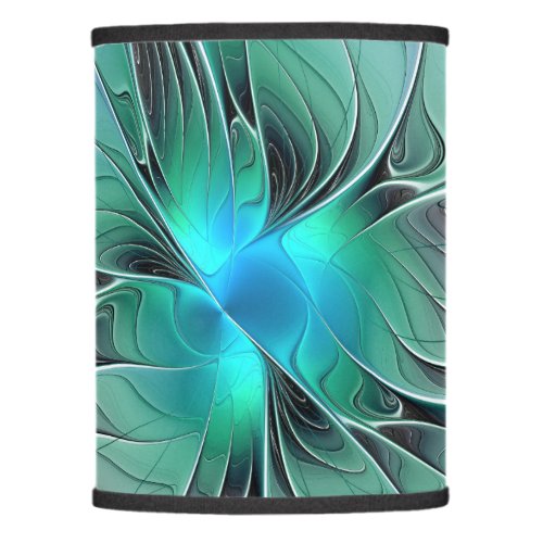 Abstract With Blue Modern Fractal Art Lamp Shade