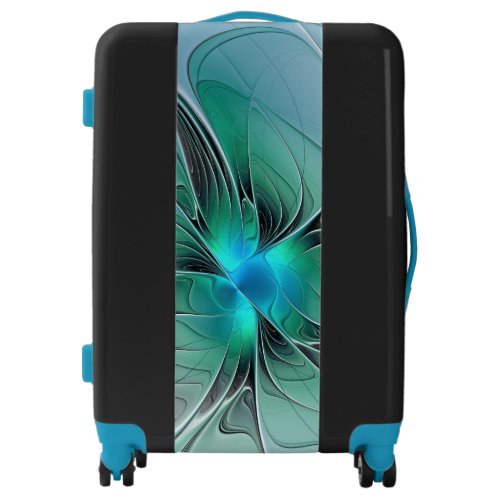 Abstract With Blue Modern Fractal Art Luggage