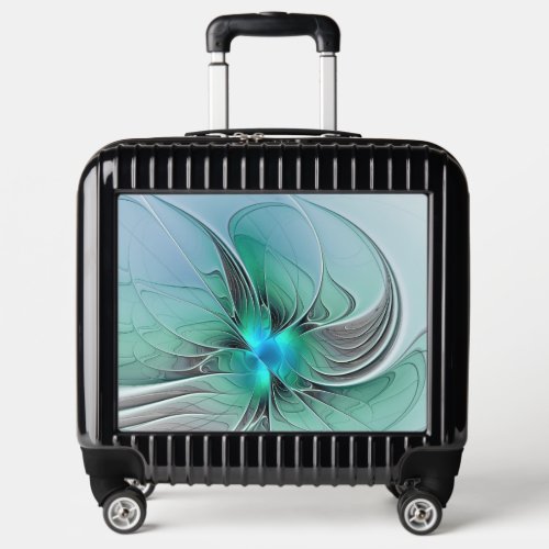 Abstract With Blue Modern Fractal Art Luggage