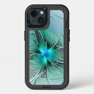 Abstract With Blue, Modern Fractal Art iPhone 13 Case