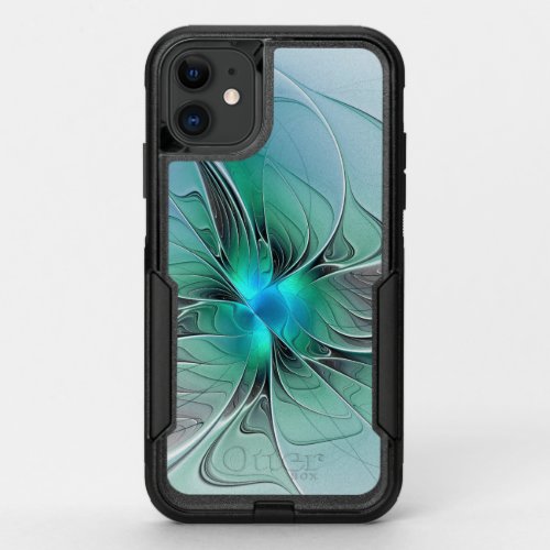 Abstract With Blue Modern Fractal Art OtterBox Commuter iPhone 11 Case