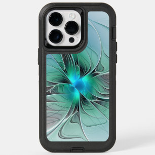 Abstract With Blue, Modern Fractal Art OtterBox iPhone 14 Pro Max Case