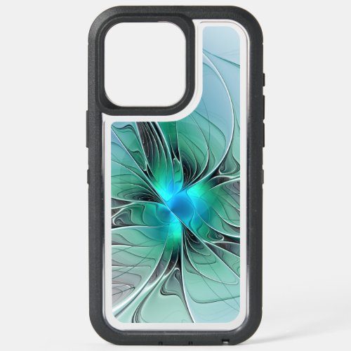 Abstract With Blue Modern Fractal Art iPhone 15 Pro Max Case