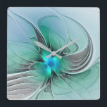 Abstract With Blue, Modern Fractal Art Square Wall Clock<br><div class="desc">Unusual abstract art for You .
Design for your square wall clock and more.</div>