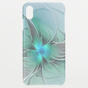 Abstract With Blue, Modern Fractal Art iPhone XS Max Case