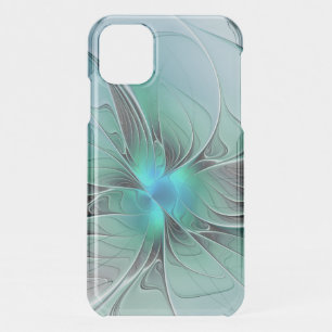 Abstract With Blue, Modern Fractal Art iPhone 11 Case