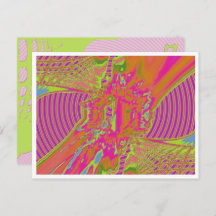 Abstract With Border Postcard Template