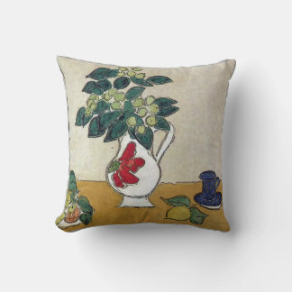 Abstract With Tropical Ivy Flowers Throw Pillow