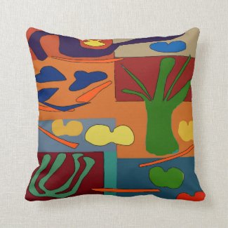 Abstract With Vegetables Throw Pillow