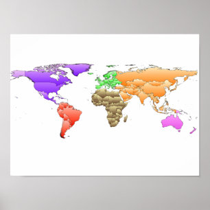 Abstract Wold Map Poster
