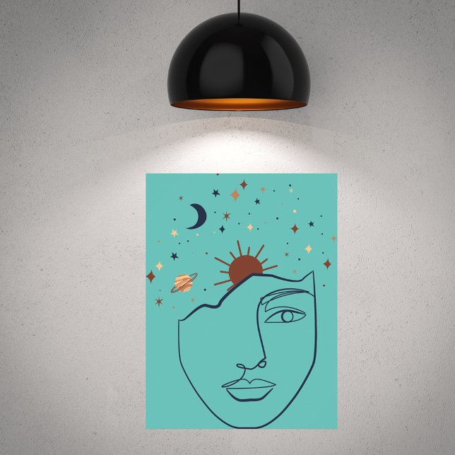 Abstract Woman and the Stars Poster (Creator Uploaded)