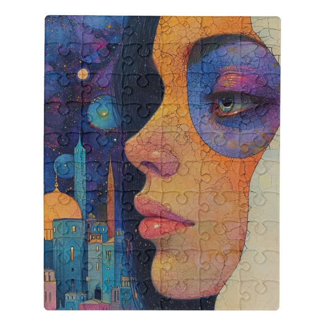 Abstract Woman Face Jigsaw Puzzle (Puzzle Vertical)