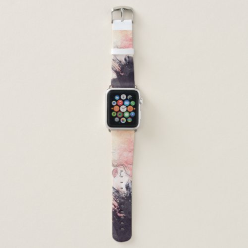 Abstract Woman Fashion Watercolor Painting Apple Watch Band