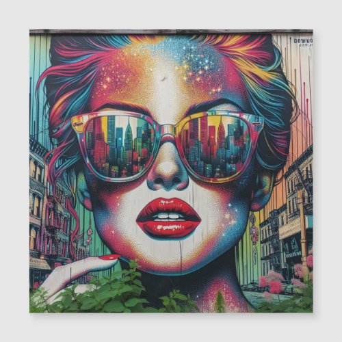  Abstract Woman in Sunglasses Ai Art Blank
