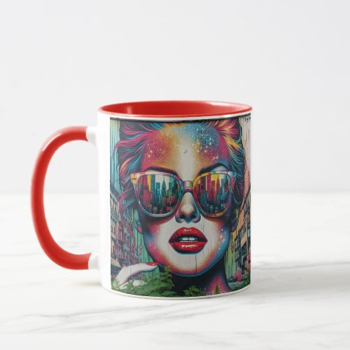  Abstract Woman in Sunglasses Ai Art Personalized Mug