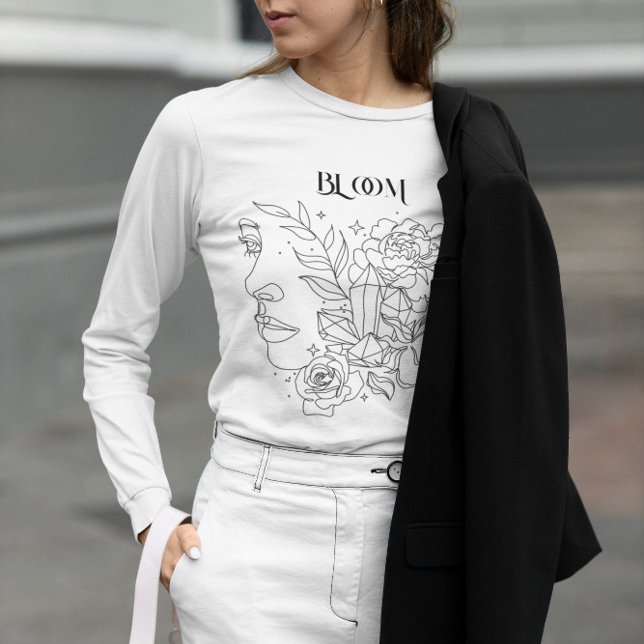 Abstract Woman Line Art, bohemian boho T-Shirt (Creator Uploaded)
