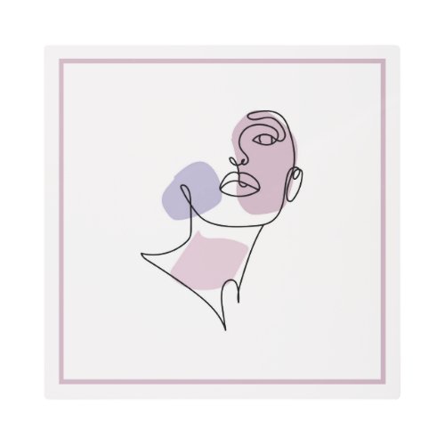 Abstract Woman Metal Art Print