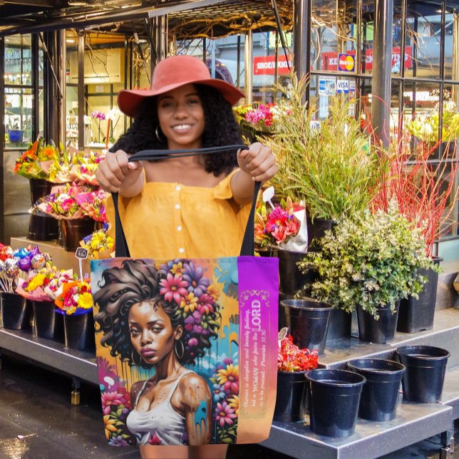 Abstract Woman of Faith Proverbs 31 30 Tote Bag (Creator Uploaded)