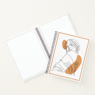 Abstract Woman on Notebook