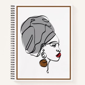 Abstract Woman on Notebook