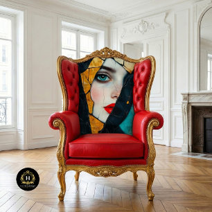 Abstract Woman Portrait Furniture Decoupage Tissue Paper