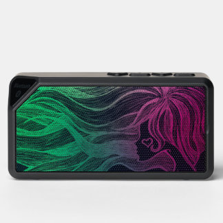 Abstract Woman Wild Neon Hair Cool Bluetooth Speaker